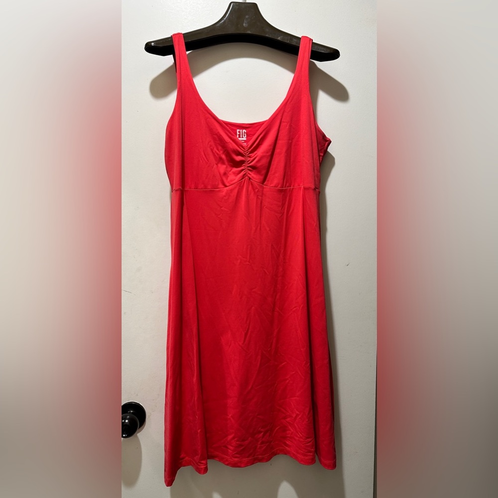 FIG Sporty Beach Dress Fig  Ocean in Coral